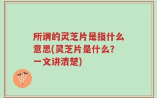 所谓的灵芝片是指什么意思(灵芝片是什么？一文讲清楚)