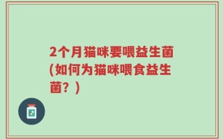 2个月猫咪要喂益生菌(如何为猫咪喂食益生菌？)