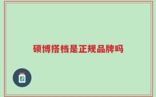 硕博搭档是正规品牌吗