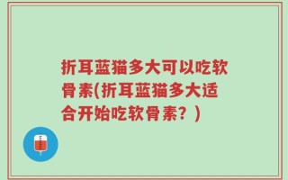 折耳蓝猫多大可以吃软骨素(折耳蓝猫多大适合开始吃软骨素？)