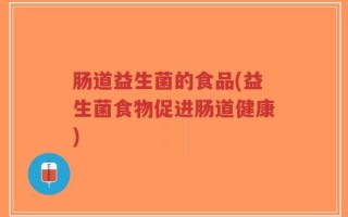肠道益生菌的食品(益生菌食物促进肠道健康)