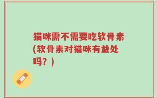 猫咪需不需要吃软骨素(软骨素对猫咪有益处吗？)