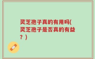 灵芝孢子真的有用吗(灵芝孢子是否真的有益？)