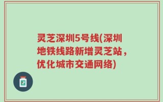 灵芝深圳5号线(深圳地铁线路新增灵芝站，优化城市交通网络)