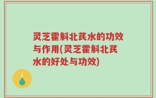 灵芝霍斛北芪水的功效与作用(灵芝霍斛北芪水的好处与功效)