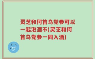 灵芝和何首乌党参可以一起泡酒不(灵芝和何首乌党参一同入酒)