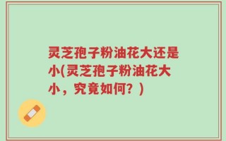 灵芝孢子粉油花大还是小(灵芝孢子粉油花大小，究竟如何？)