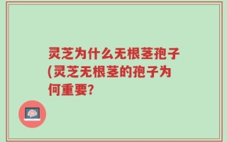 灵芝为什么无根茎孢子(灵芝无根茎的孢子为何重要？