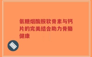 氨糖烟酸胺软骨素与钙片的完美结合助力骨骼健康