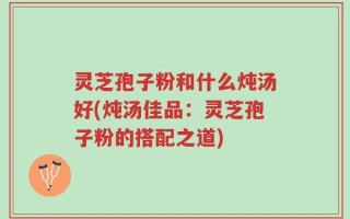 灵芝孢子粉和什么炖汤好(炖汤佳品：灵芝孢子粉的搭配之道)
