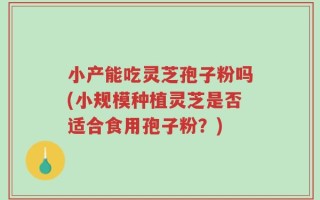 小产能吃灵芝孢子粉吗(小规模种植灵芝是否适合食用孢子粉？)