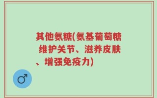 其他氨糖(氨基葡萄糖 维护关节、滋养皮肤、增强免疫力)