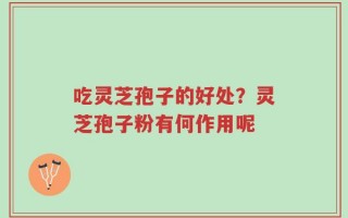吃灵芝孢子的好处？灵芝孢子粉有何作用呢