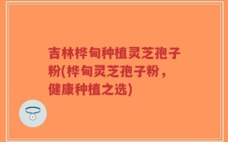 吉林桦甸种植灵芝孢子粉(桦甸灵芝孢子粉，健康种植之选)