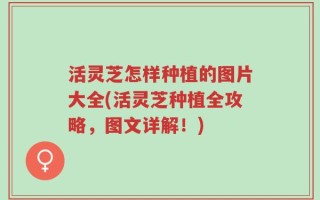 活灵芝怎样种植的图片大全(活灵芝种植全攻略，图文详解！)