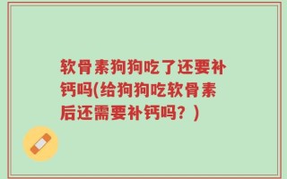 软骨素狗狗吃了还要补钙吗(给狗狗吃软骨素后还需要补钙吗？)