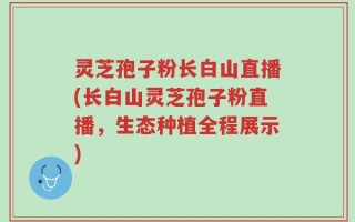 灵芝孢子粉长白山直播(长白山灵芝孢子粉直播，生态种植全程展示)