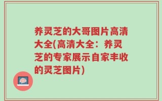 养灵芝的大哥图片高清大全(高清大全：养灵芝的专家展示自家丰收的灵芝图片)