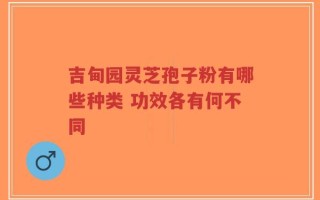 吉甸园灵芝孢子粉有哪些种类 功效各有何不同