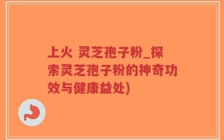 上火 灵芝孢子粉_探索灵芝孢子粉的神奇功效与健康益处)