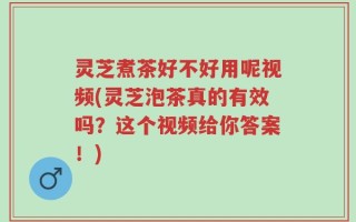 灵芝煮茶好不好用呢视频(灵芝泡茶真的有效吗？这个视频给你答案！)