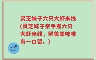 灵芝妹子六只大虾米线(灵芝妹子亲手煮六只大虾米线，鲜美美味唯有一口留。)