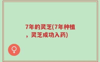 7年的灵芝(7年种植，灵芝成功入药)