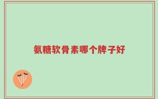 氨糖软骨素哪个牌子好