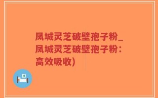 凤城灵芝破壁孢子粉_凤城灵芝破壁孢子粉：高效吸收)