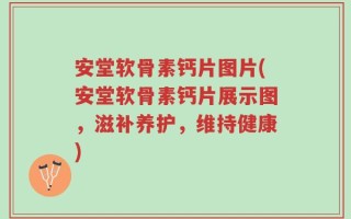 安堂软骨素钙片图片(安堂软骨素钙片展示图，滋补养护，维持健康)