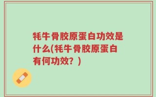 牦牛骨胶原蛋白功效是什么(牦牛骨胶原蛋白有何功效？)