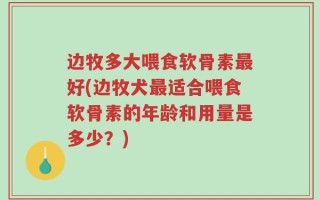 边牧多大喂食软骨素最好(边牧犬最适合喂食软骨素的年龄和用量是多少？)