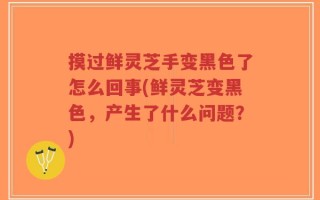 摸过鲜灵芝手变黑色了怎么回事(鲜灵芝变黑色，产生了什么问题？)