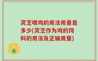 灵芝喂鸡的用法用量是多少(灵芝作为鸡的饲料的用法及正确用量)