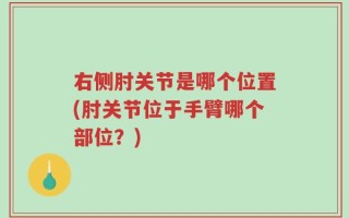 右侧肘关节是哪个位置(肘关节位于手臂哪个部位？)