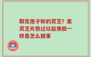 取完孢子粉的灵芝？紫灵芝片熬过以后像胶一样是怎么回事