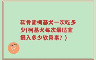 软骨素柯基犬一次吃多少(柯基犬每次最适宜摄入多少软骨素？)