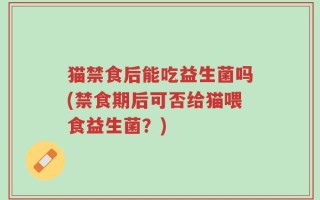 猫禁食后能吃益生菌吗(禁食期后可否给猫喂食益生菌？)