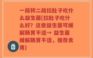 一段转二段拉肚子吃什么益生菌(拉肚子吃什么好？这些益生菌可缓解肠胃不适→ 益生菌缓解肠胃不适，推荐食用)