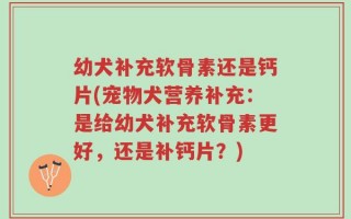 幼犬补充软骨素还是钙片(宠物犬营养补充：是给幼犬补充软骨素更好，还是补钙片？)