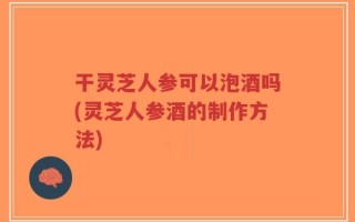 干灵芝人参可以泡酒吗(灵芝人参酒的制作方法)