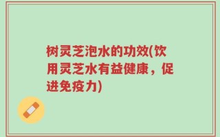 树灵芝泡水的功效(饮用灵芝水有益健康，促进免疫力)