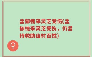 孟郁槐采灵芝受伤(孟郁槐采灵芝受伤，仍坚持救助山村百姓)