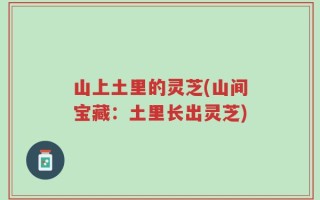 山上土里的灵芝(山间宝藏：土里长出灵芝)