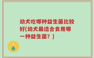 幼犬吃哪种益生菌比较好(幼犬最适合食用哪一种益生菌？)