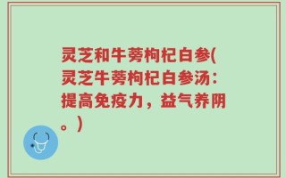 灵芝和牛蒡枸杞白参(灵芝牛蒡枸杞白参汤：提高免疫力，益气养阴。)