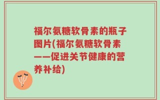 福尔氨糖软骨素的瓶子图片(福尔氨糖软骨素——促进关节健康的营养补给)