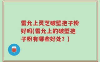 雷允上灵芝破壁孢子粉好吗(雷允上的破壁孢子粉有哪些好处？)