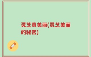 灵芝真美丽(灵芝美丽的秘密)