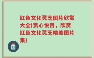 红色文化灵芝图片欣赏大全(赏心悦目，欣赏红色文化灵芝精美图片集)